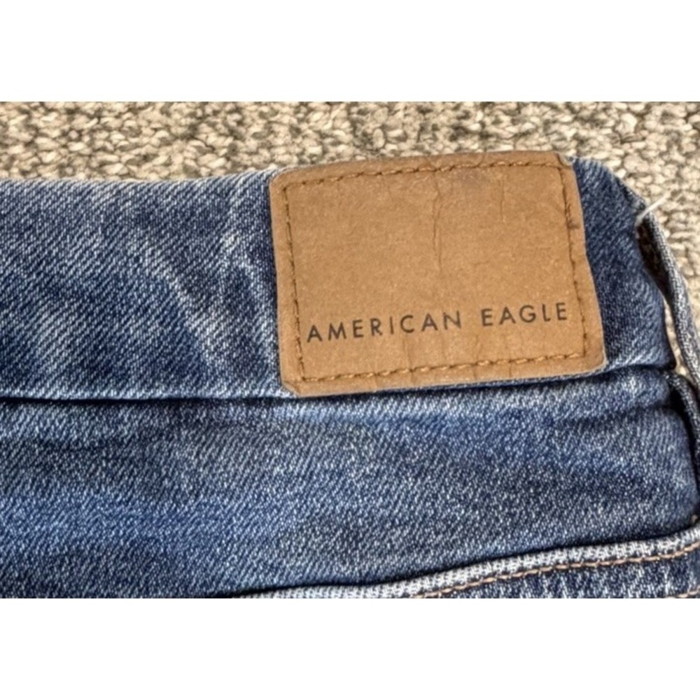 American Eagle Jeans Womens 10 Regular Strigid Curvy Mom Jean Stretch Denim Blue - Picture 4 of 7